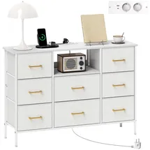 Homcom Schubladenkommode 30 x 76 x 110 cm Cremeweiß