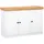 Homestyle4u Sideboard 134,6 x 82 x 41,8 cm Weiß / Eiche