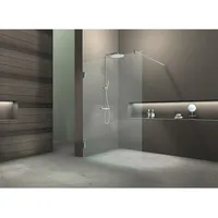 Evenes Walk-In Glasduschwand Eloqui mit Wandbeschlägen + Stabilisierungsstange rund