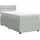 vidaXL Boxspringbett mit Matratze Hellgrau 100x200 cm Samt