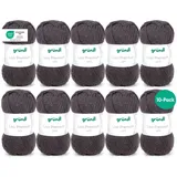 Gründl Strickgarn 10 Knäuel Anthrazit 50 g