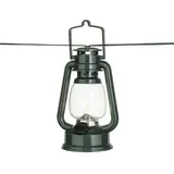 Konstsmide 4128-900 Motiv-Lichterkette Außen netzbetrieben Anzahl Leuchtmittel 8 grüne Sturmlaternen 8 warm weiße Dioden / 24V Außentrafo / transparentes Kabel / grün