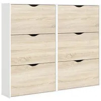 VCM Napoli Schuhschrank mit 6 Schubladen in weiss und