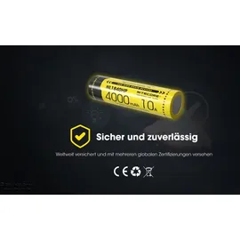 Nitescuba Nitecore Akku 18650 Li-ion Battery (4000mAh)