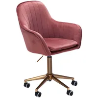 KADIMA DESIGN Schreibtischstuhl Samt Rosa, Design Drehstuhl mit Lehne,