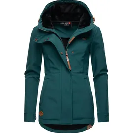 Ragwear Damen Sotfshelljacke Übergangsjacke mit Teddyfleece-Kapuze Yba Intl Dark Green22 Gr. XXL - XXL
