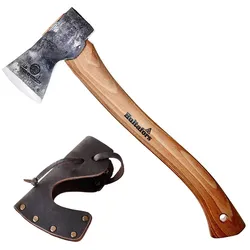HULATFORS Trekking Beil Hultan Handbeil Outdoor Axt Hickory Holz Karbon Stahl