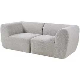 [en.casa] Modular Sofa Bouclé 2-Sitzer Grau