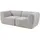 [en.casa] Modular Sofa Bouclé 2-Sitzer Grau