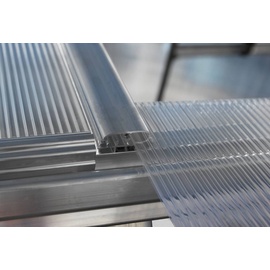 CANOPIA Hybrid Alu silber Polycarbonat 0,7 mm/Dach HKP 4 mm 2,3 m2