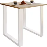 VCM Premium Holz Esstisch, Tisch Xona U Weiß - Braun