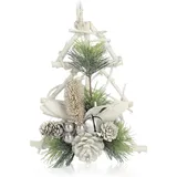 COM-FOUR Weihnachts-Hänger für die Weihnachtsdeko - Christbaumhänger als winterlicher Dekoartikel - Raumschmuck oder Geschenk - Anhänger (Baum)