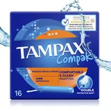 Tampax Compak Tampons, Super Plus mit Applikator, 16 Tampons, Auslaufschutz und Diskretion, super saugfähig - – Ultimativer Schutz und Komfort für aktive Frauen