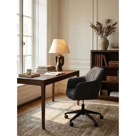 KADIMA DESIGN Retro Drehstuhl Maria Polyester grau