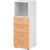 bümö Smart Schubladenschrank 4 Schübe 80 x 40 x 120 Weiß