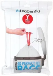 Brabantia (Y) Müllbeutel, 20 Liter 11 68 65 , 1 Spenderpackung = 40 Müllbeutel