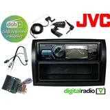 DSX JVC TFT Bluetooth DAB+ USB Radio für Fiat Ducato Autoradio (Digitalradio (DAB), 45 W) schwarz