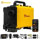 Diesel Luftheizung Standheizung - Tragbarer Werkzeugkoffer - 8 kW - 12/24V DC & 110–240V AC - Bluetooth/LCD/Fernbedienung - Heizen & Lüften - 35... - Rot