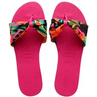 Havaianas You Saint Tropez Print Pink Electric, Sandale, PINK ELECTRIC,