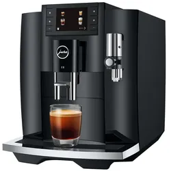 E8 Kaffeevollautomat 17 Kaffeespezialitäten auf Knopfdruck Piano Black (EC) 15584