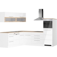 Kochstation Küche »KS-Wien«, Stellbreite 220 x 250 cm, wahlweise mit E-Geräten, weiß