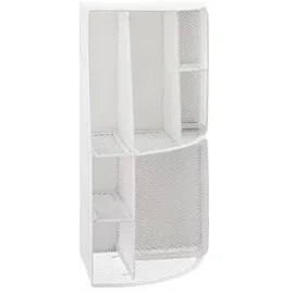 Relaxdays Schreibtisch-Organizer Metall 19000 x 12500 mm Weiß 6 St.