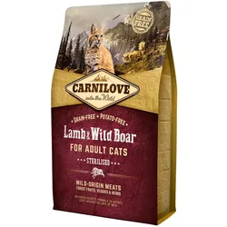 CARNILOVE Sterilised Lamb & Wild Boar Katzentrockenfutter 2 Kilogramm