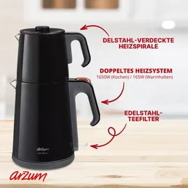Arzum Cay Sefasi 1,2 l Schwarz