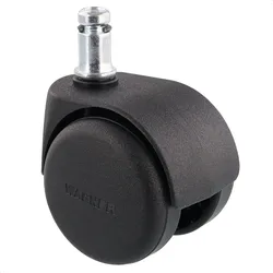 WAGNER Bürostuhlrolle - HART - Ø 50 mm, intervallgebremst, Steckstift 11x20 mm, Tragkraft je 50 kg - 01500161