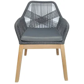 Garden Pleasure Pomona Gartenstuhl 62 x 60 x 82 cm grau 4 St.