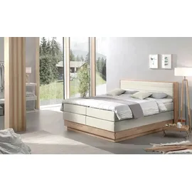 U N O Sports Primo Massivholz-Boxspringbett mit Bettkasten Morgan ¦ beige ¦ Maße (cm): B: 184 H: 113