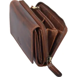 glücksnugget Damen Geldbörse braun