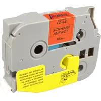 Ampertec P-Touch Band kompatibel zu TZe-441 schwarz auf rot