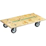 Wagner System GmbH WAGNER Transporthilfe OSB PREMIUM 18 mm - 57,5 x 30 x 12 cm, Rollen Ø 75 mm, Stahlfelge, Tragkraft 250 kg - 20114001