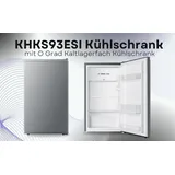 PKM KHKS93ESI Kühlschrank silber 94L Freistehend mit Kaltlagerfach 84 cm