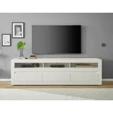 INOSIGN »Chester, moderner TV-Unterschrank, Kommode mit Stauraum, Weiß matt Eiche Evoke Coast Nachbildung B/H/T: ca. 217x63x42 cm breit