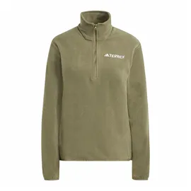 adidas Multi Essentials Fleece mit halbem Reißverschluss Olive Strata S