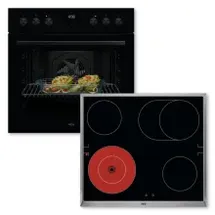 AEG AH32B Set Einbauherd OU5AE20SK + Glaskeramikkochfeld HE604060XB