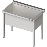 Stalgast Topfspüle mit einem Becken, 600x600x850 mm, 400 mm Beckenhöhe, mit Aufkantung, verschweißt