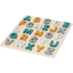 Kindsgut Puzzle ABC-Puzzle, 26 Puzzleteile, Buchstaben, Alphabet, Motorik, Caspar, Buchstaben-Lern-Puzzle aus Holz für Babys und Kleinkinder bunt
