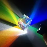 1pc Wissenschaft Cube Optisches Prisma Fotografie Hexaeder Prisma Home Decor Prisma Glas Cube Prisma(Blue)