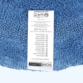 Homescapes Badematte Blau Ø 80 cm