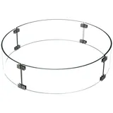 ELEMENTI Feuerschutz Glasumrandung Edelstahl 48 x 19 x 24 cm Transparent