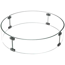 ELEMENTI Feuerschutz Glasumrandung Edelstahl 48 x 19 x 24 cm Transparent