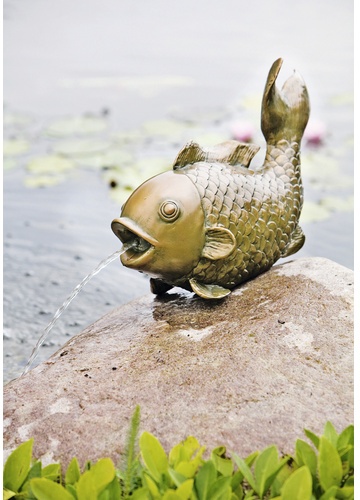 HEISSNER Teichfigur »Big Fish«, Polyresin, Polyresin, kupferfarben - braun