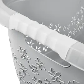 KEEEPER Wäschekorb Lasse, ergonomisch, nordic-grey stabiler Wäschekorb in Nierenform, mit Softgriffen, großes - 1 Stück (1078213000000)