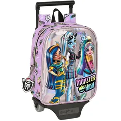 Schulrucksack mit Rädern Monster High Best Boos Lila - Flexibler Schulbegleiter für Kinder