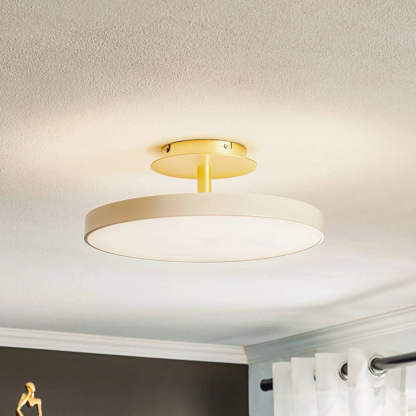 UMAGE Design Deckenlampe Asteria Up Medium, dimmbar, weiß / opal, für Wohn- / Esszimmer, Metall, Design, Deckenlampe - 43 cm - 43 cm - 16.9 cm