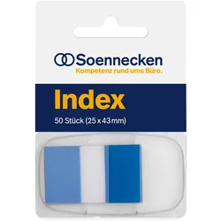 Soennecken Haftstreifen Index 5822 25x43mm 50 Streifen Spender blau