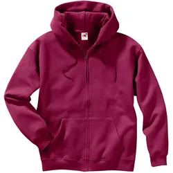 Fruit of the Loom Kapuzensweatjacke Fruit of the Loom weinrot XXL